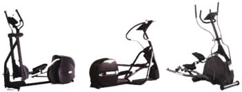 ARE YOU IN FOR A BUMPY RIDE? The elliptical trainers by, from left, SportsArt, Precor and Vision Fitness each offered compelling workout features. But they fell short in key categories such as stability and motion.